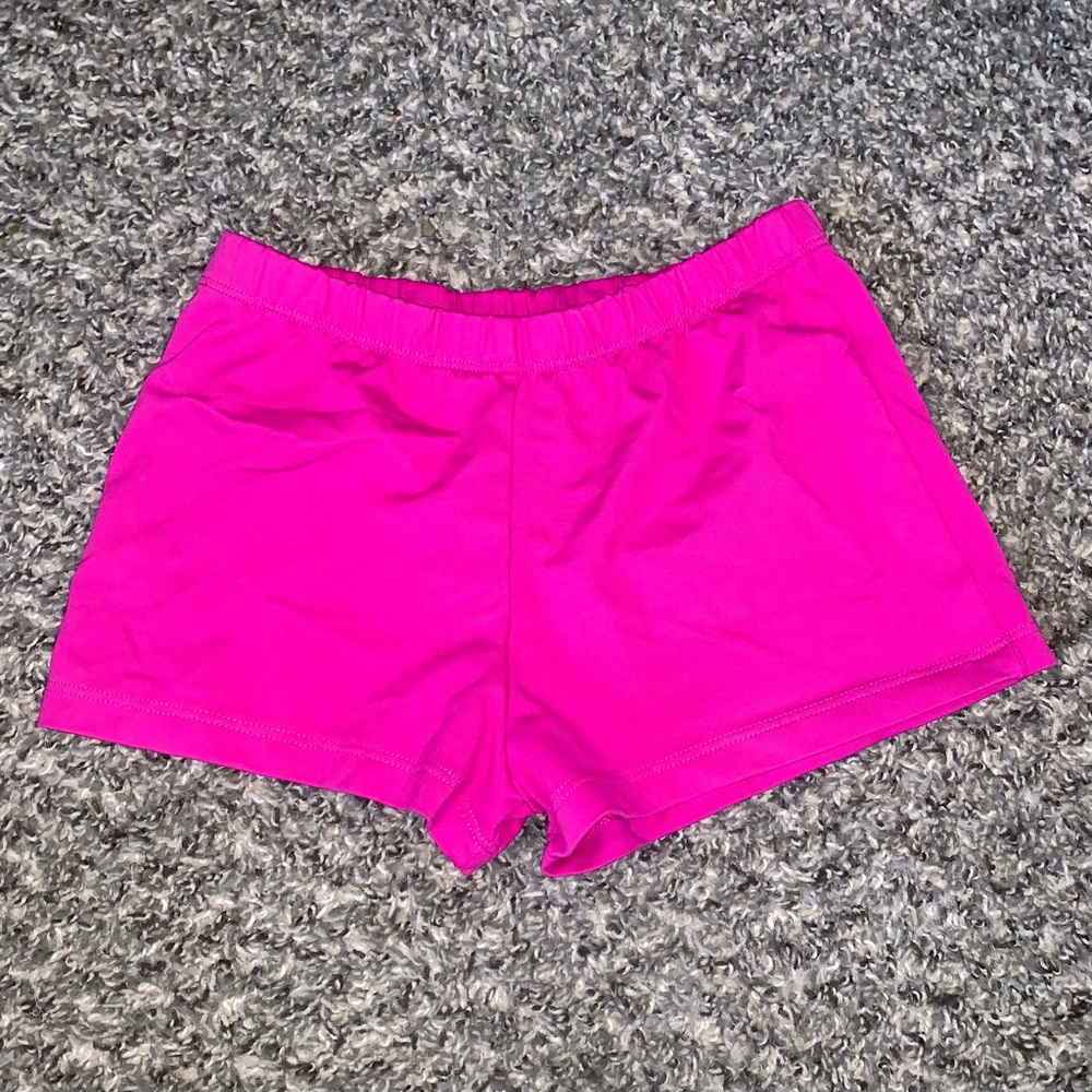 📣🩷 Hot Pink Cheer Shorts Booty Shorts for Dance Gymnastics Medium 🩷📣